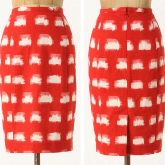 Anthropologie Dresses & Skirts - Anthropology Linen Skirt - Ikat print